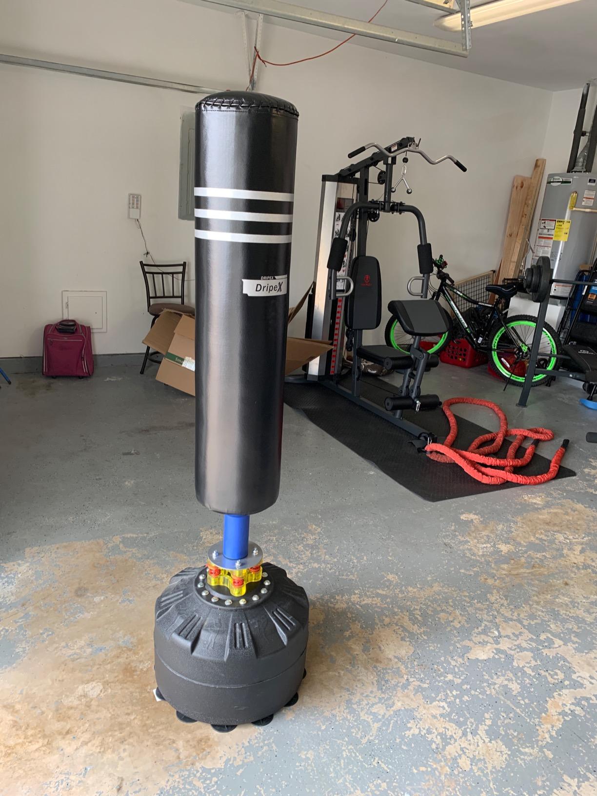Dripex customer photo — home gym station